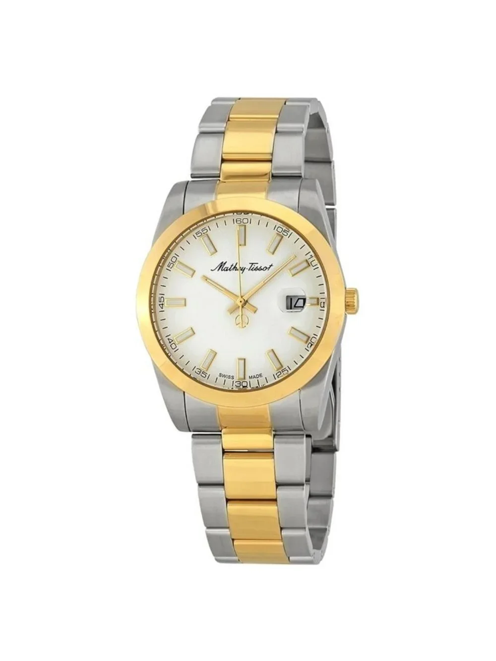 NWT Mathey-Tissot Mathey I Quartz White Dial Men's Watch